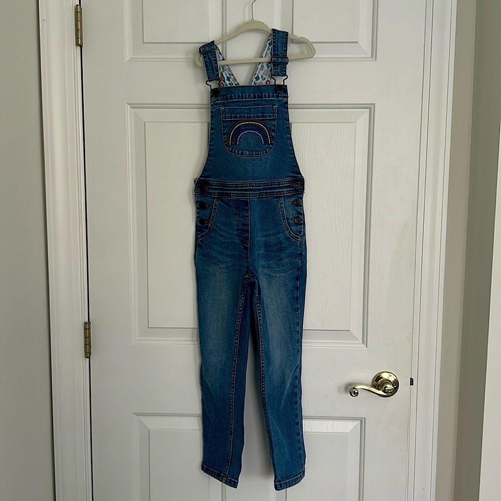 Mini Biden girls rainbow overalls